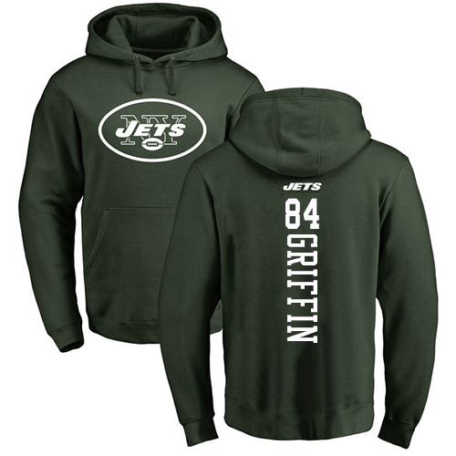 New York Jets Men Green Ryan Griffin Backer NFL Football #84 Pullover Hoodie Sweatshirts